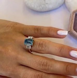 6 Carat - Certified Lab Grown Diamond Ring in 14KT Solid White Gold