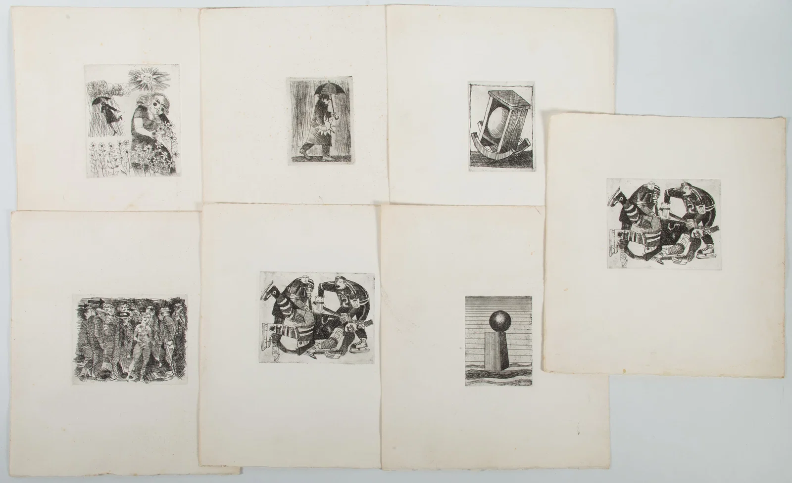 (6) FLETCHER MARTIN ETCHINGS