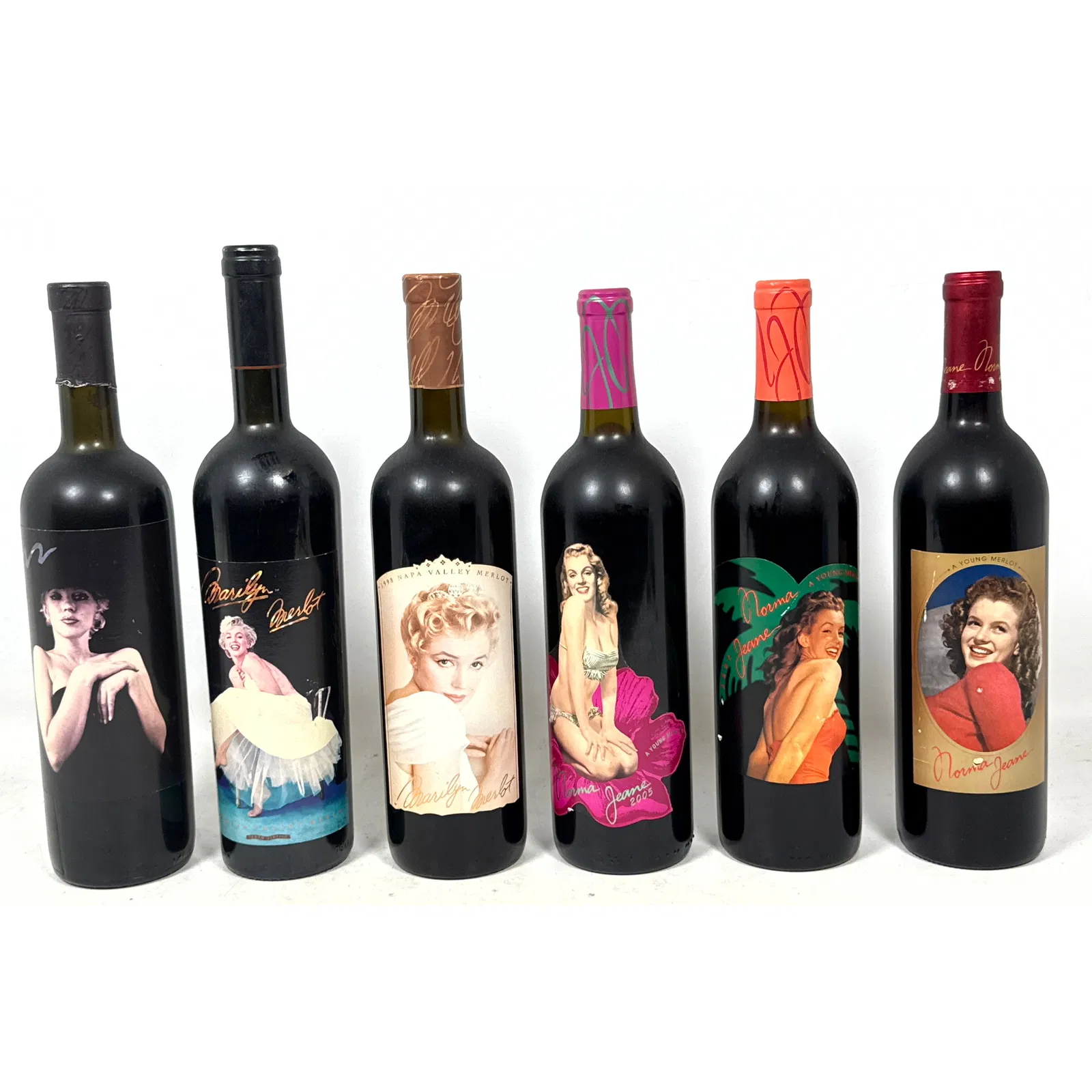 6pcs Bottle wine. of California Merlot wine bottles produced by Nova Wines, Inc. of Oakville and Hea