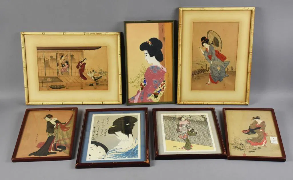 (7) Japanese Woodblock Prints - Assorted Artists
