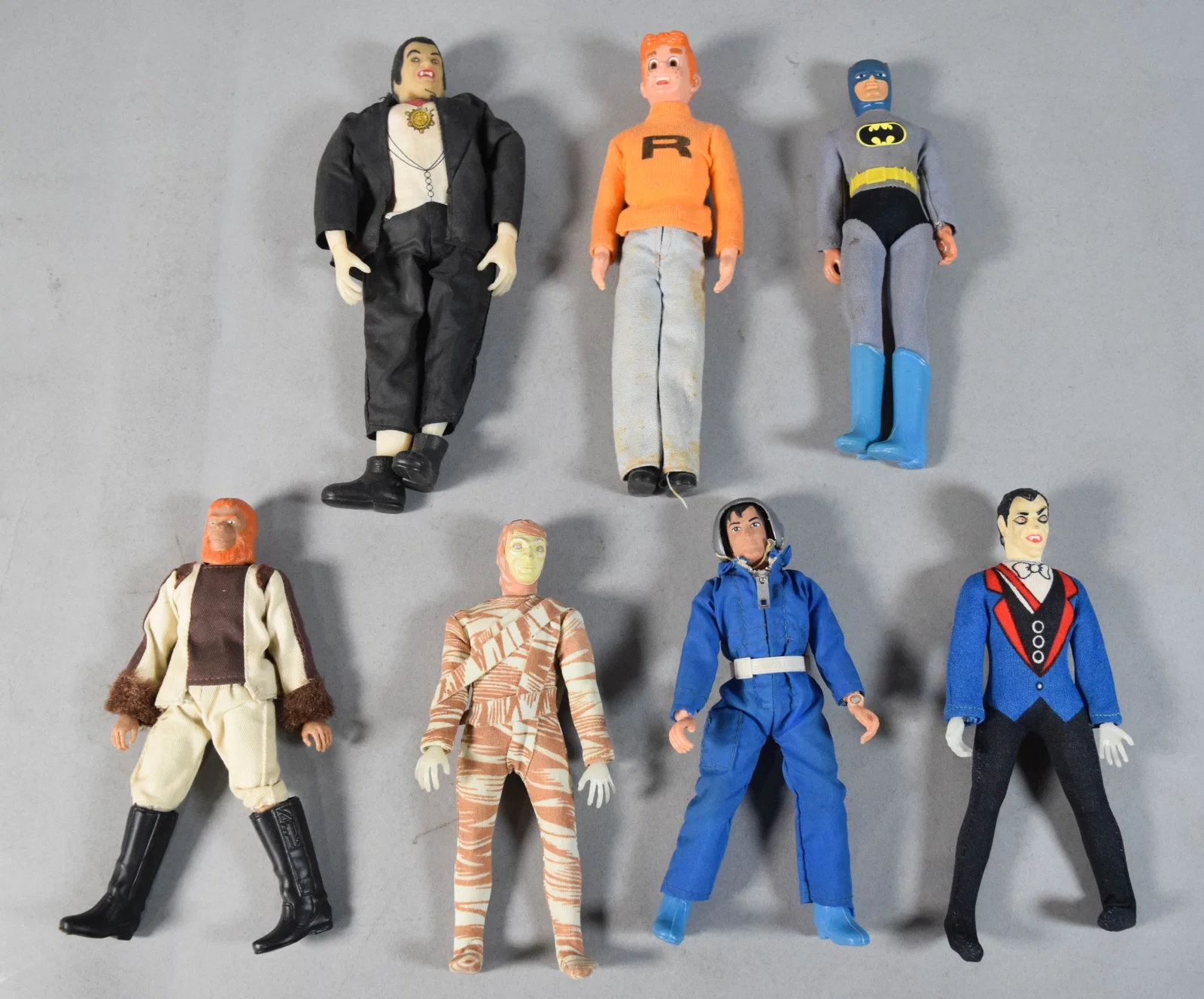 7 Vintage Mego Style Action Figures c. 1970s
