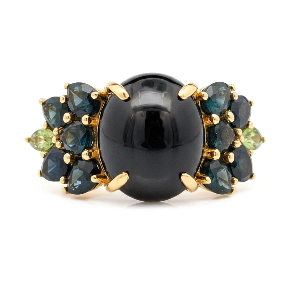 8.82 Ct Oval Sapphire 9K Gold Ring