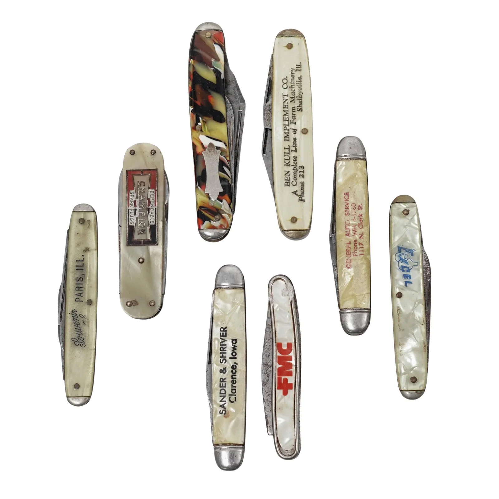 (8 Pc) Vintage Advertising Pocket Knifes