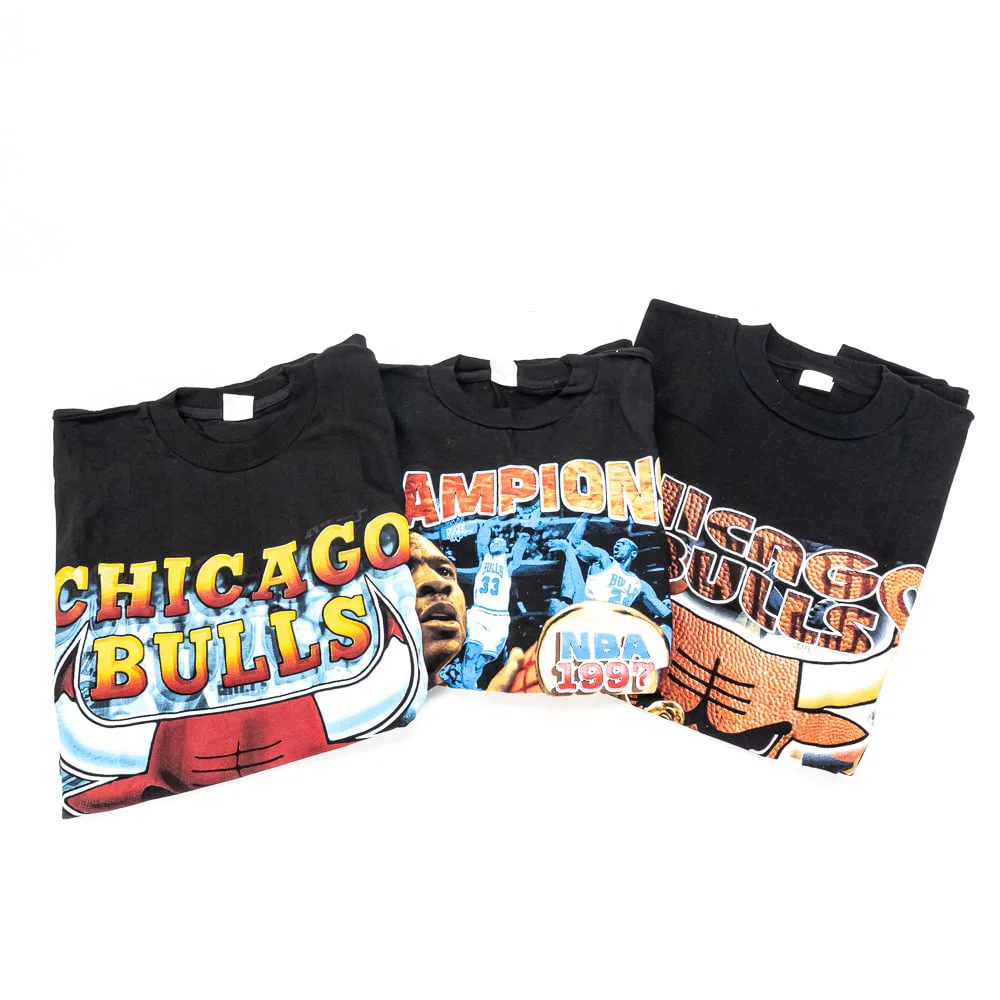 '96, '97 & '98 Chicago Bulls NBA Champion T Shirts