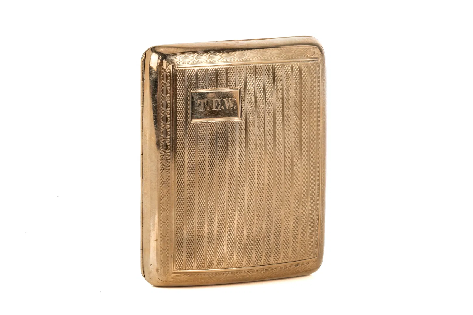 9K YELLOW GOLD BRITISH CIGARETTE CASE 76.1g