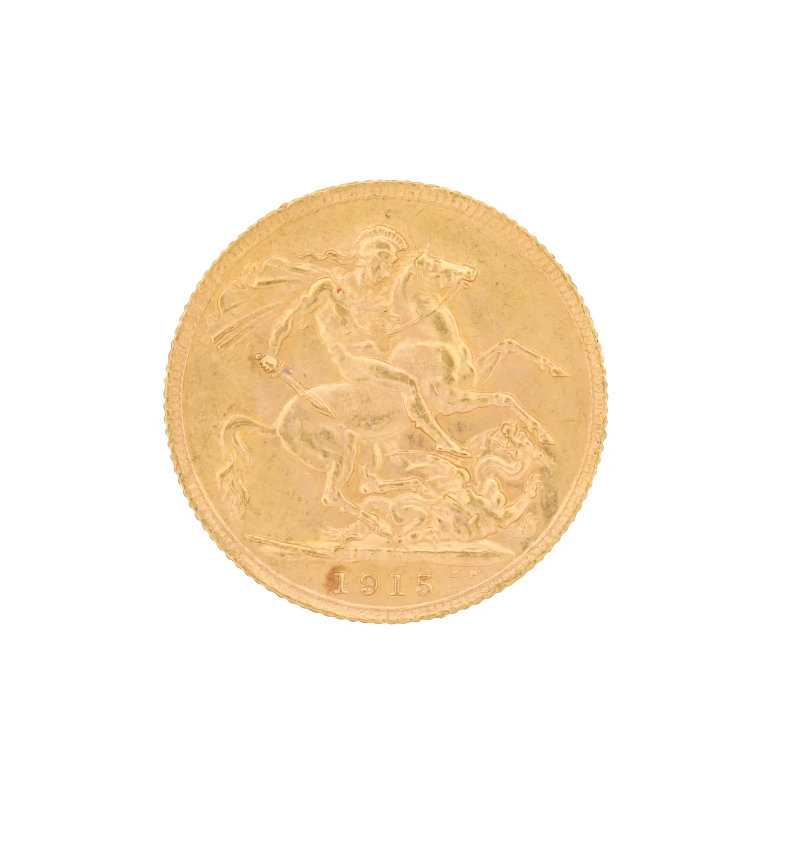 A 1915 GEORGE V GOLD SOVEREIGN COIN