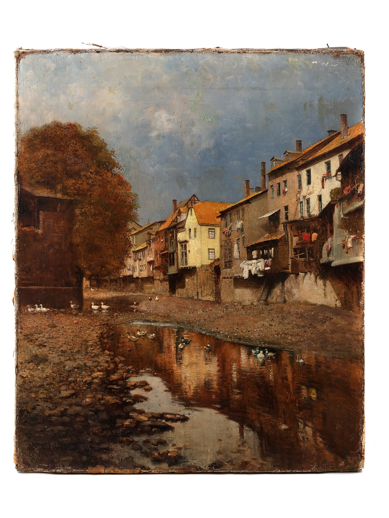 A 19TH-CENTURY AUSTRIAN OIL ON CANVAS PAINTING BY ROBERT DANZ