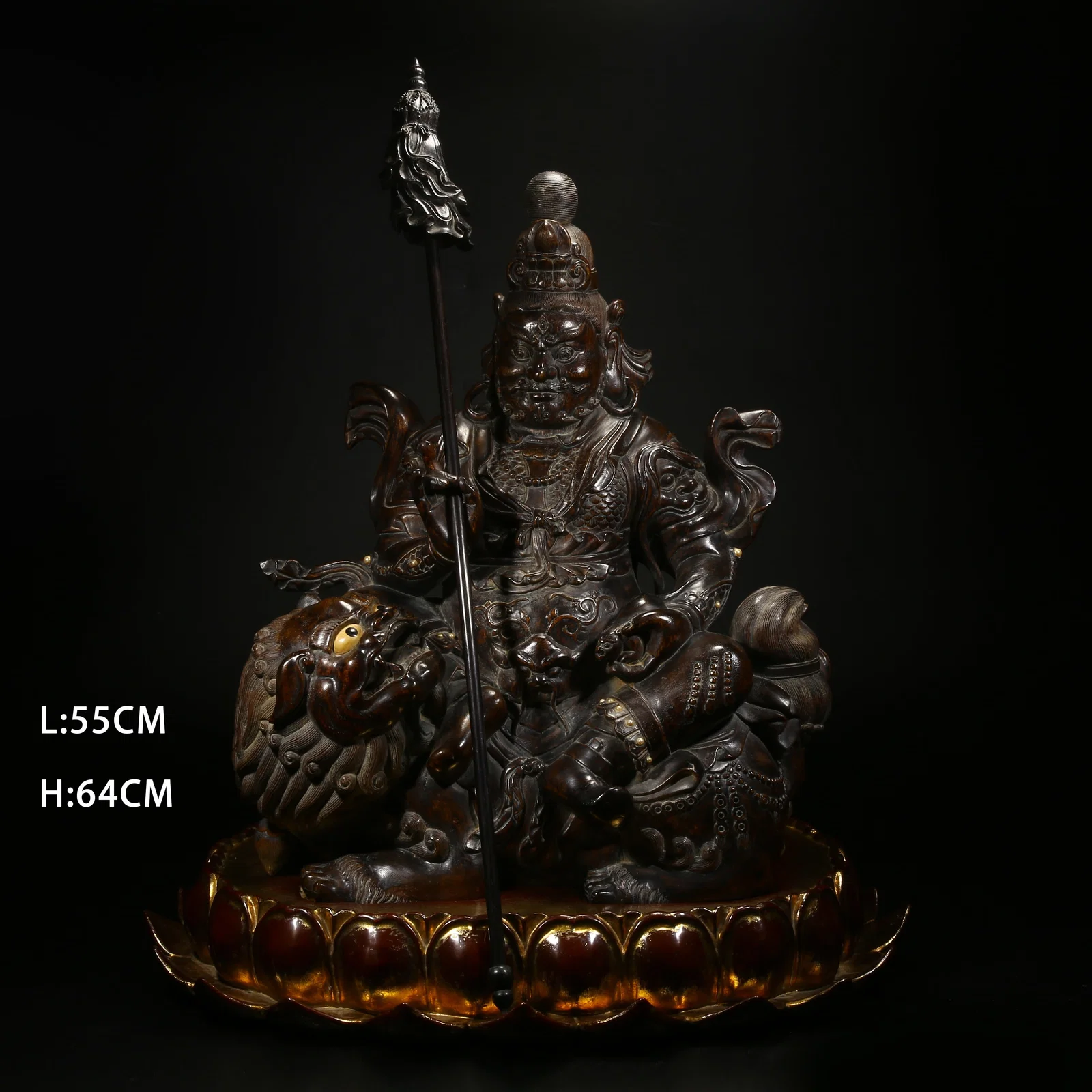 A AGARWOOD WEALTH GOD HEAVENLY KING STATUE