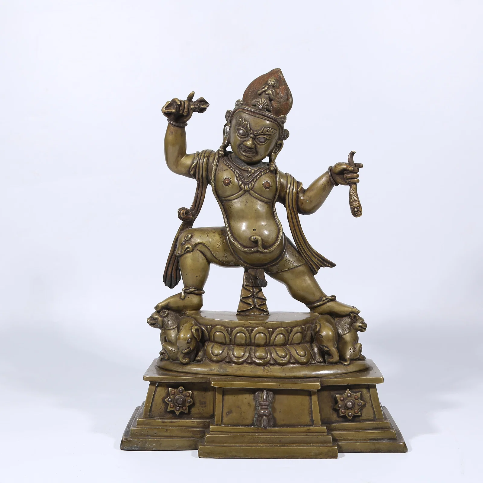 A ALLOY BRONZE VAJRAPANI BODHISATTVA STATUE