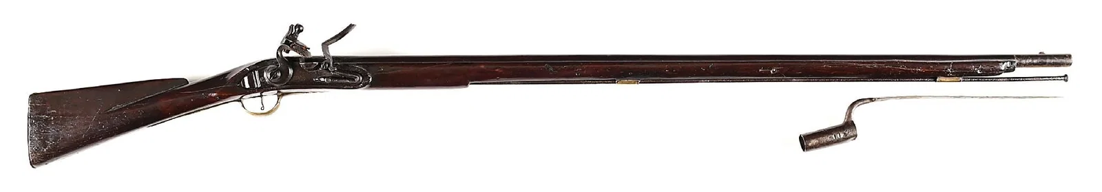 (A) AN AMERICAN ASSEMBLED FLINTLOCK MUSKET WITH HESSIAN LOCK.