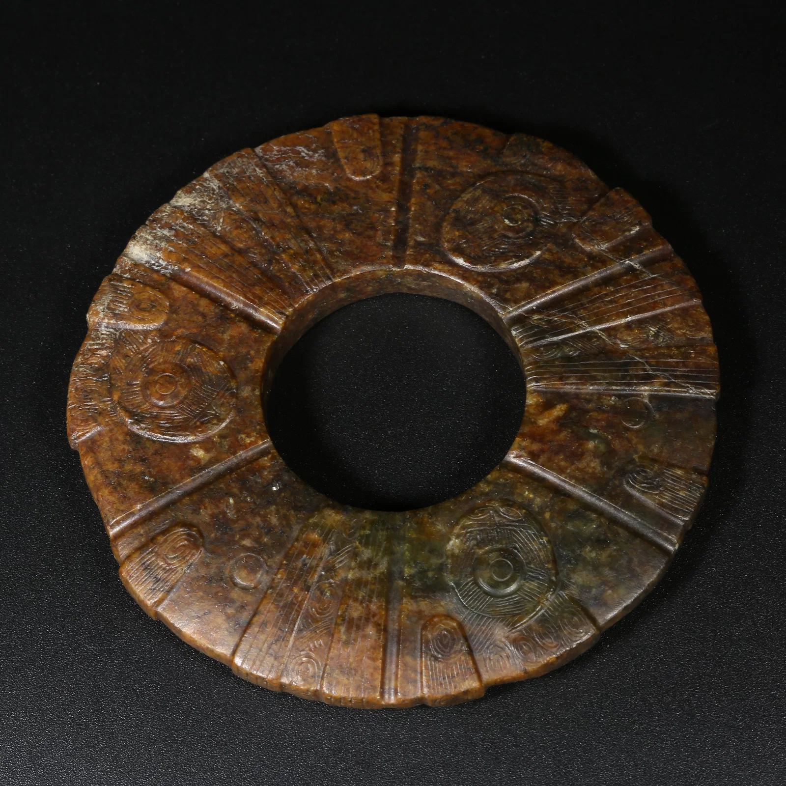 A ANCIENT JADE BI DISK FROM LIANGZHU CULTURE