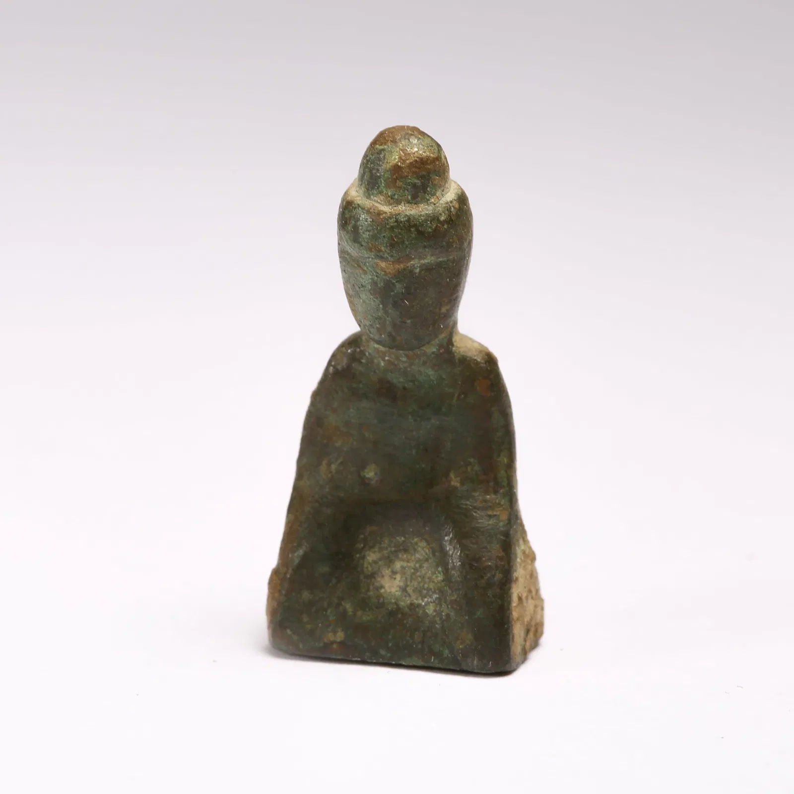 A BRONZE BUDDHA STATUE