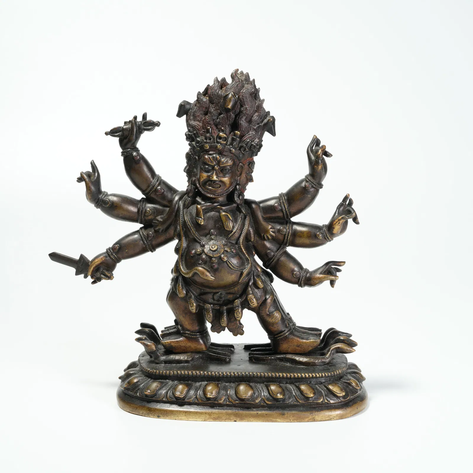 A BRONZE HORSE-HEAD VAJRA STATUE