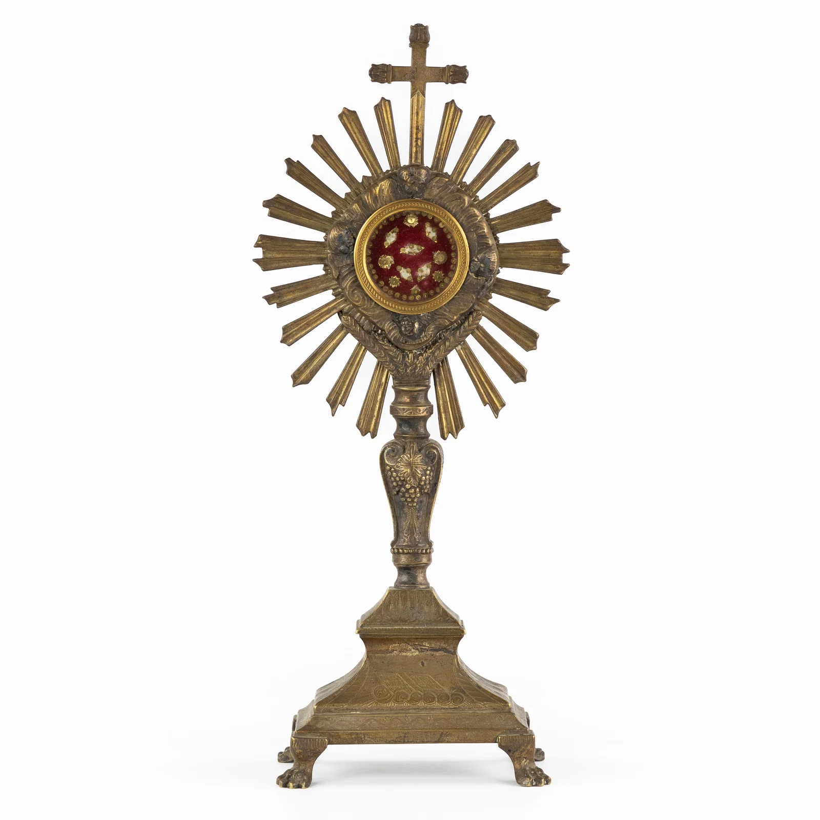 A Bronze Reliquary Monstrance, Baroque style, 19th C.