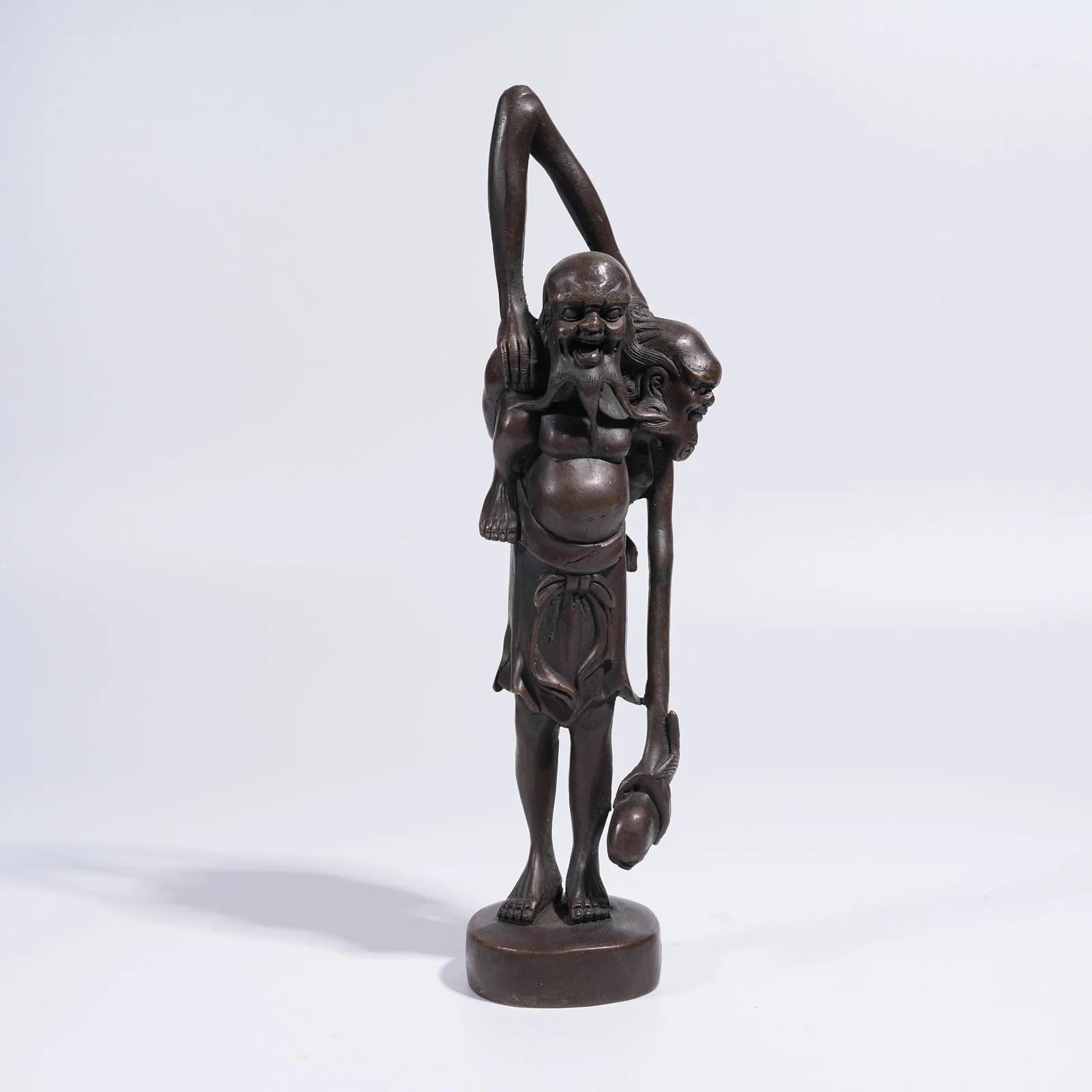 A BRONZE STATUE OF MANJUSHRI AND SAMANTABHADRA