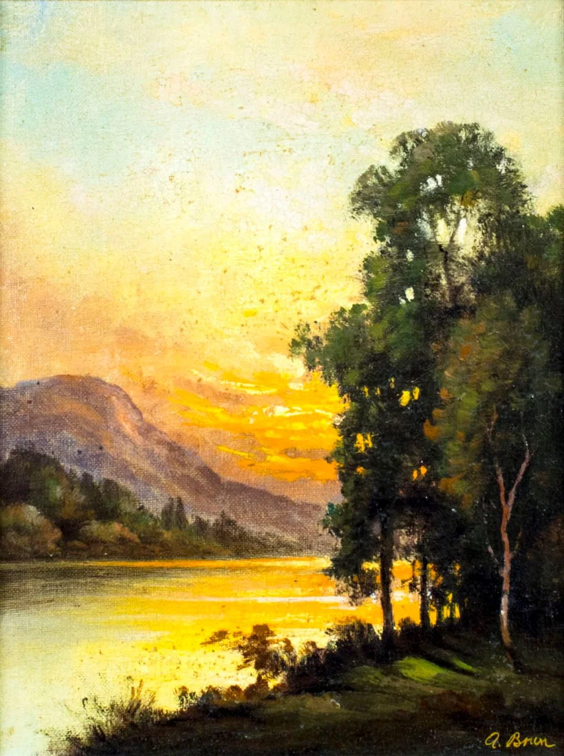A Brun (US,mid 20C) oil painting