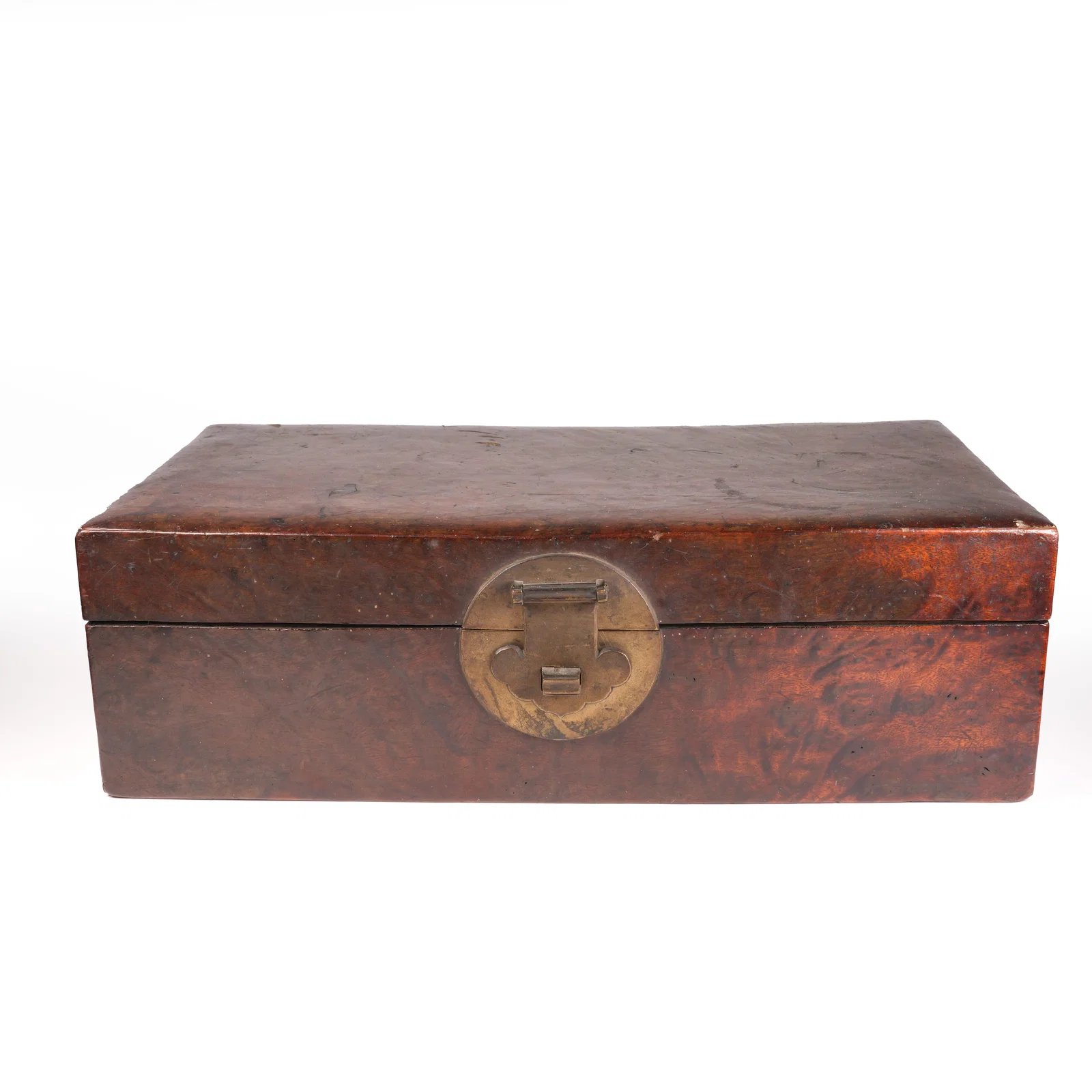 A BURL WOOD COVERED BOX
