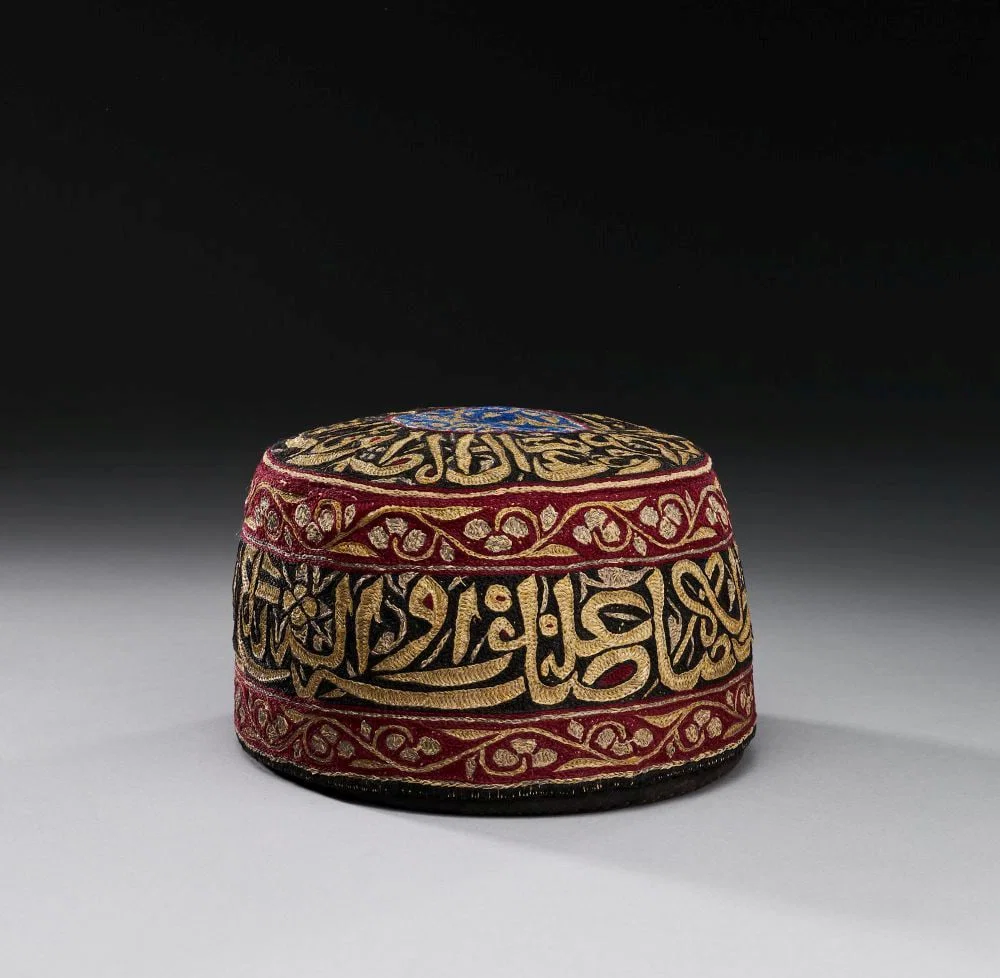 A CALLIGRAPHIC HAT, PROBABLY DERVISH, CENTRAL ASIA, 19TH CENTURY
