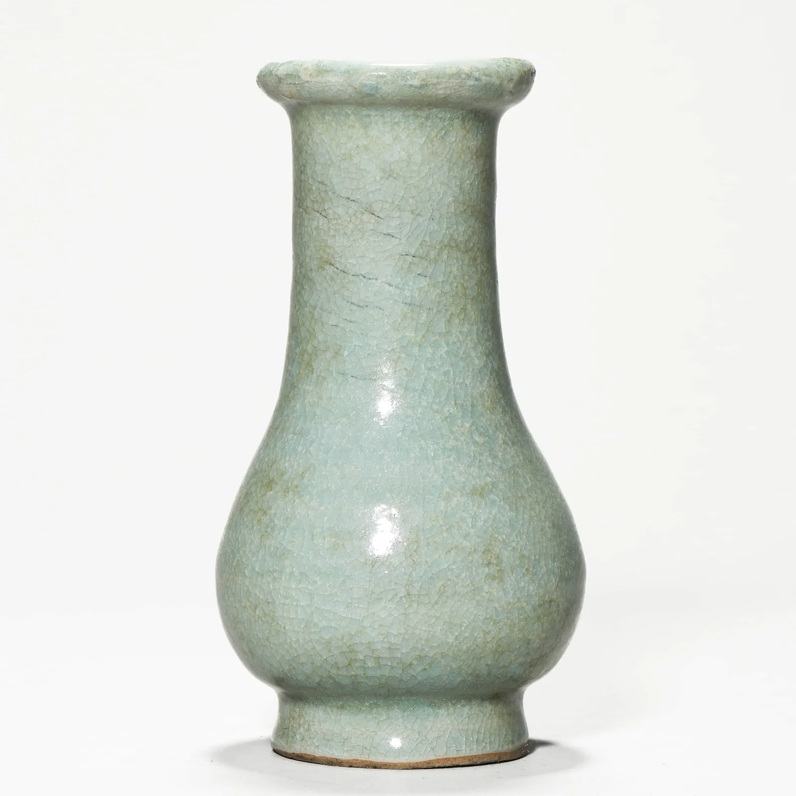 A CELADON-GLAZED VASE.