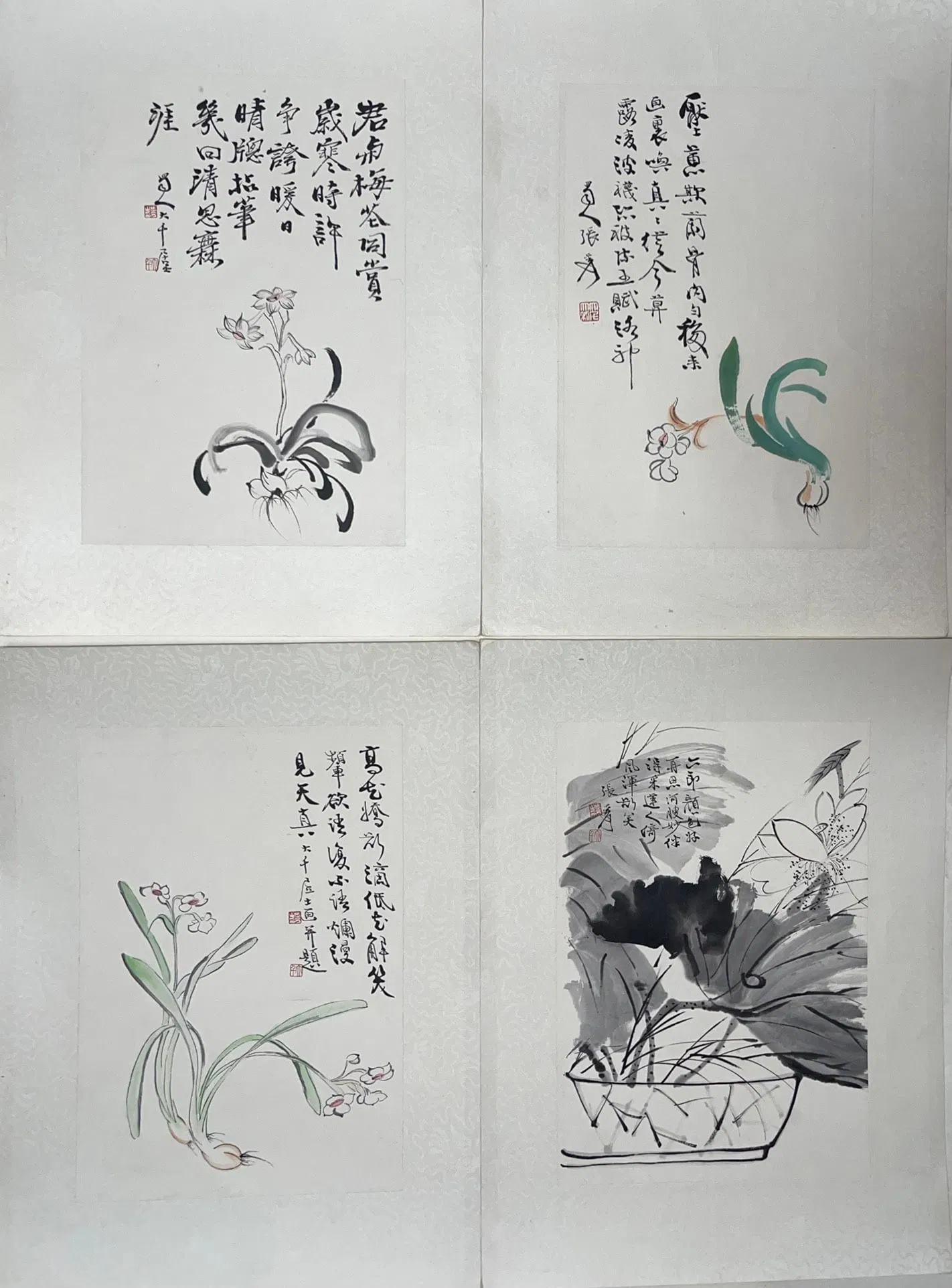 A Chinese Album Ink Flower on Paper