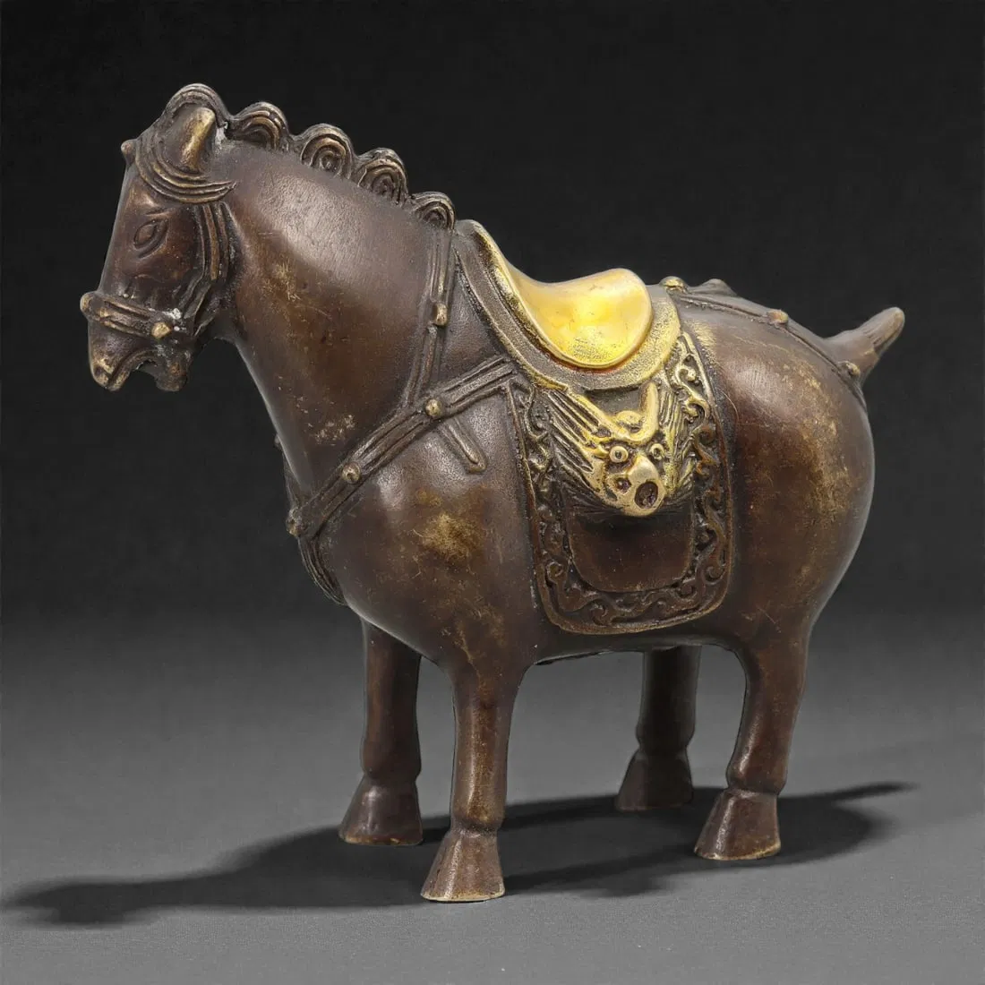 A Chinese Bronze Horse Effigy, 20th Century, 28FH
