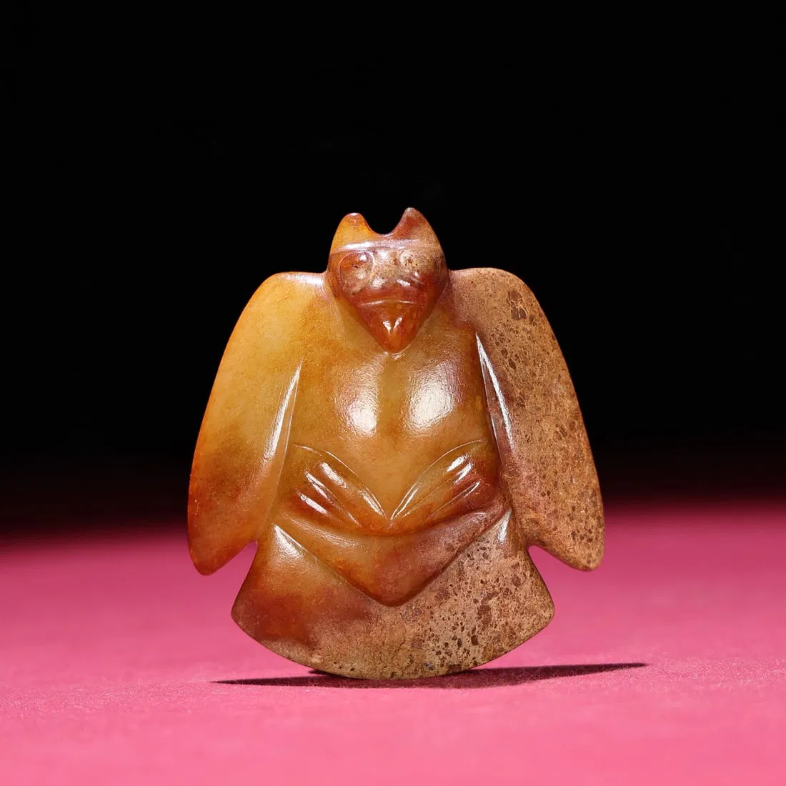A Chinese Carved Jade Eagle Statuette