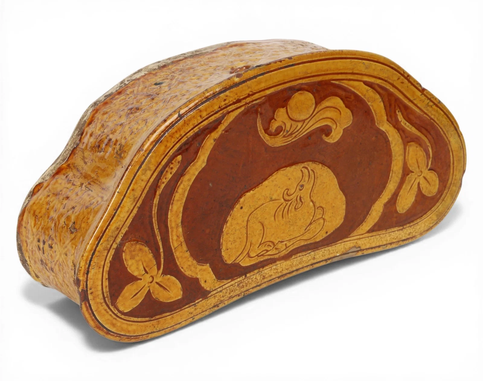 A Chinese cizhou glazed pottery pillow