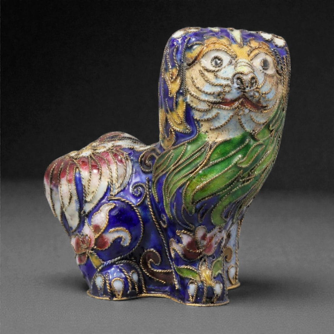 A Chinese Cloisonne Enamel Lion Effigy, 20th Century, 72YC