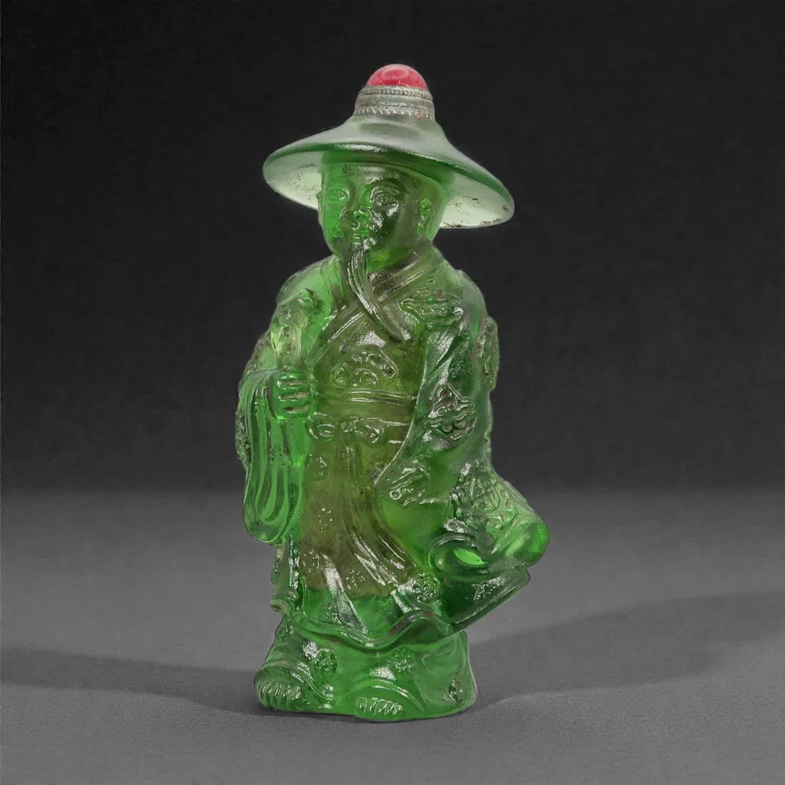 A Chinese Glass Figural Snuff Bottle, 20th Century, 73FG