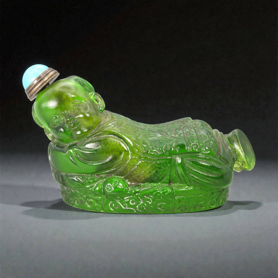 A Chinese Glass Figural Snuff Bottle, Qing Dynasty, Late 19th-Early 20th Century, 39FC