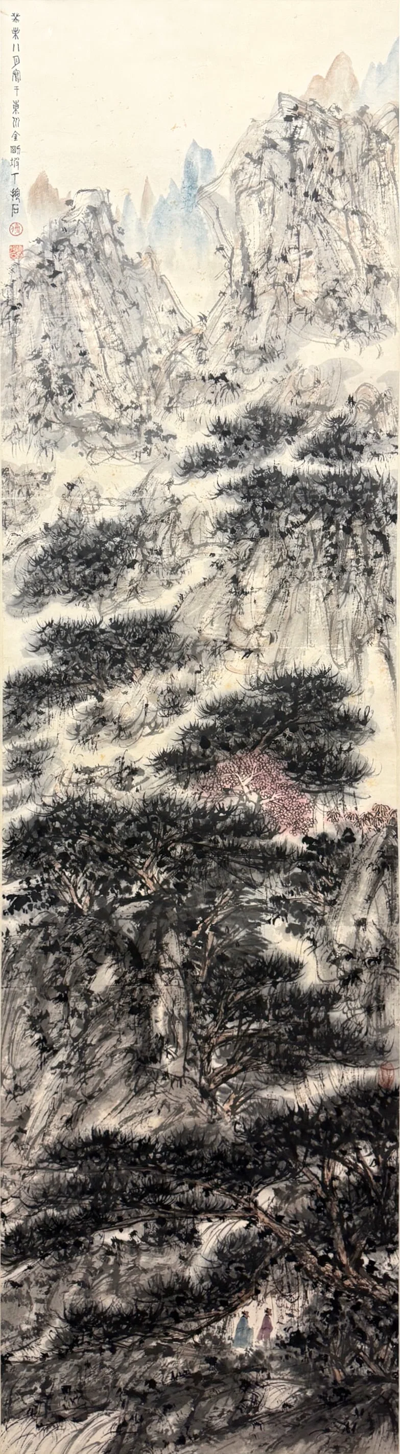 A CHINESE HAND PAINTING WITH THE MARK OF FU BAOSHI