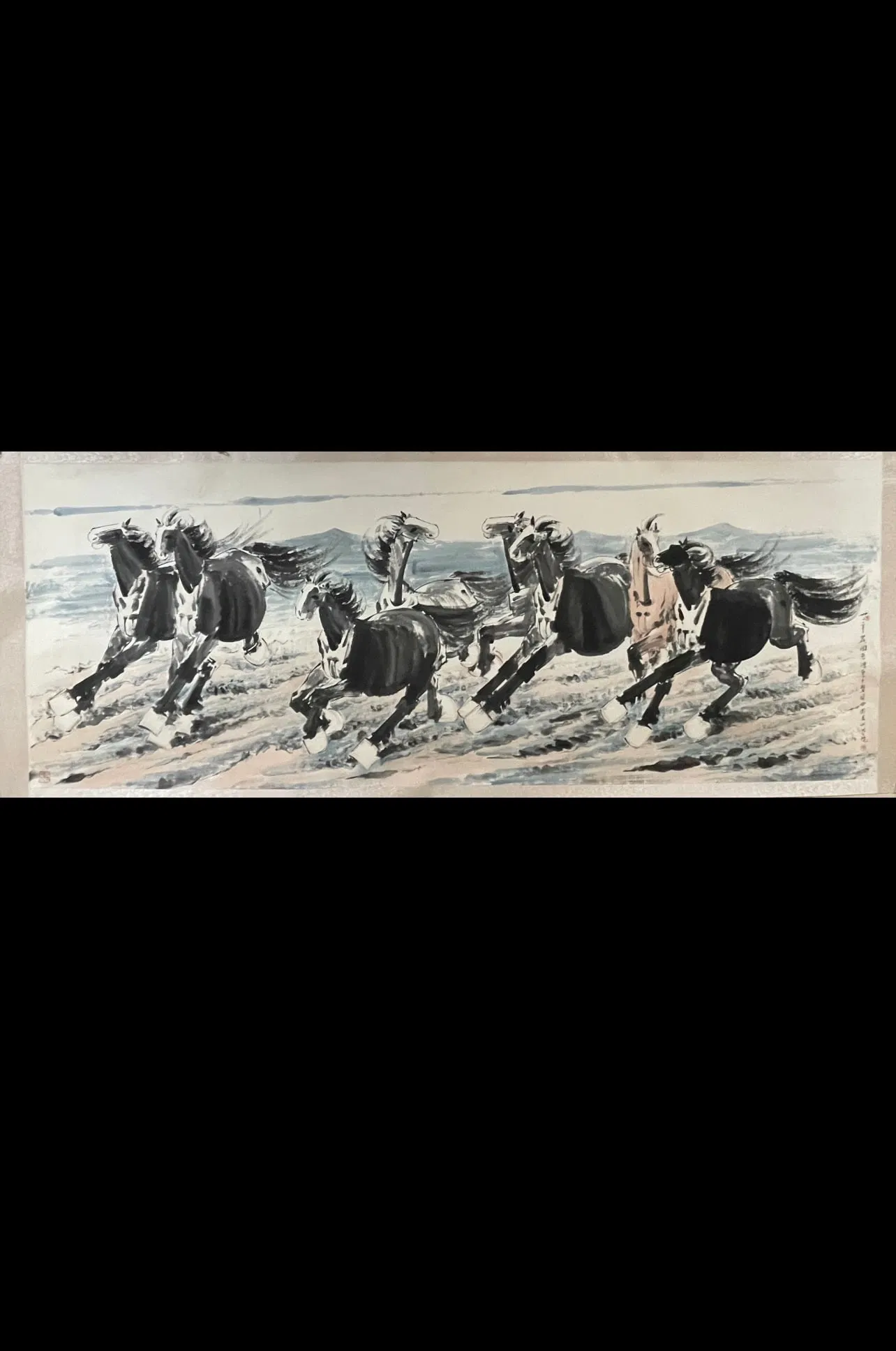 A Chinese Ink Painting of Horse on Paper