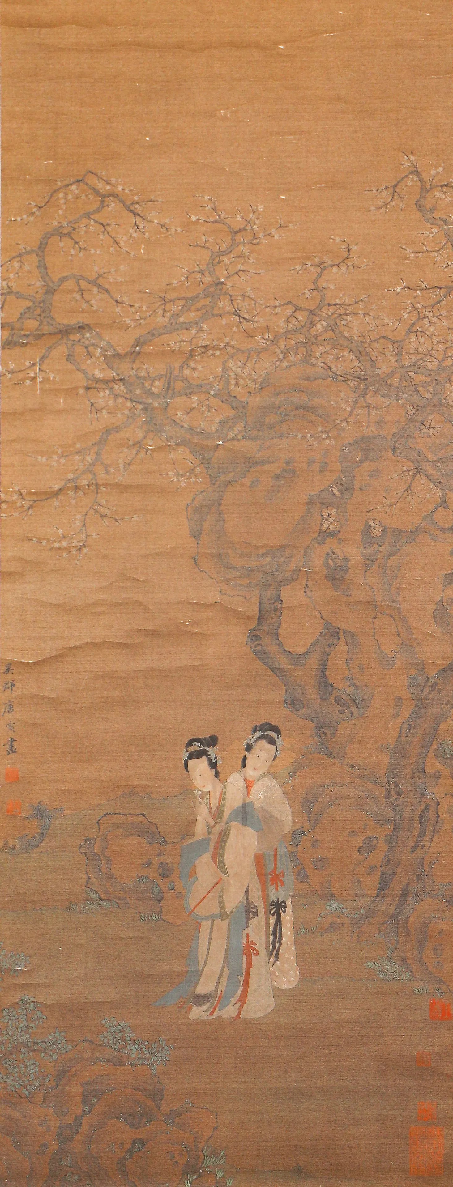 A CHINESE PAINTING OF LONG ELIZA SIGNED TANG YIN