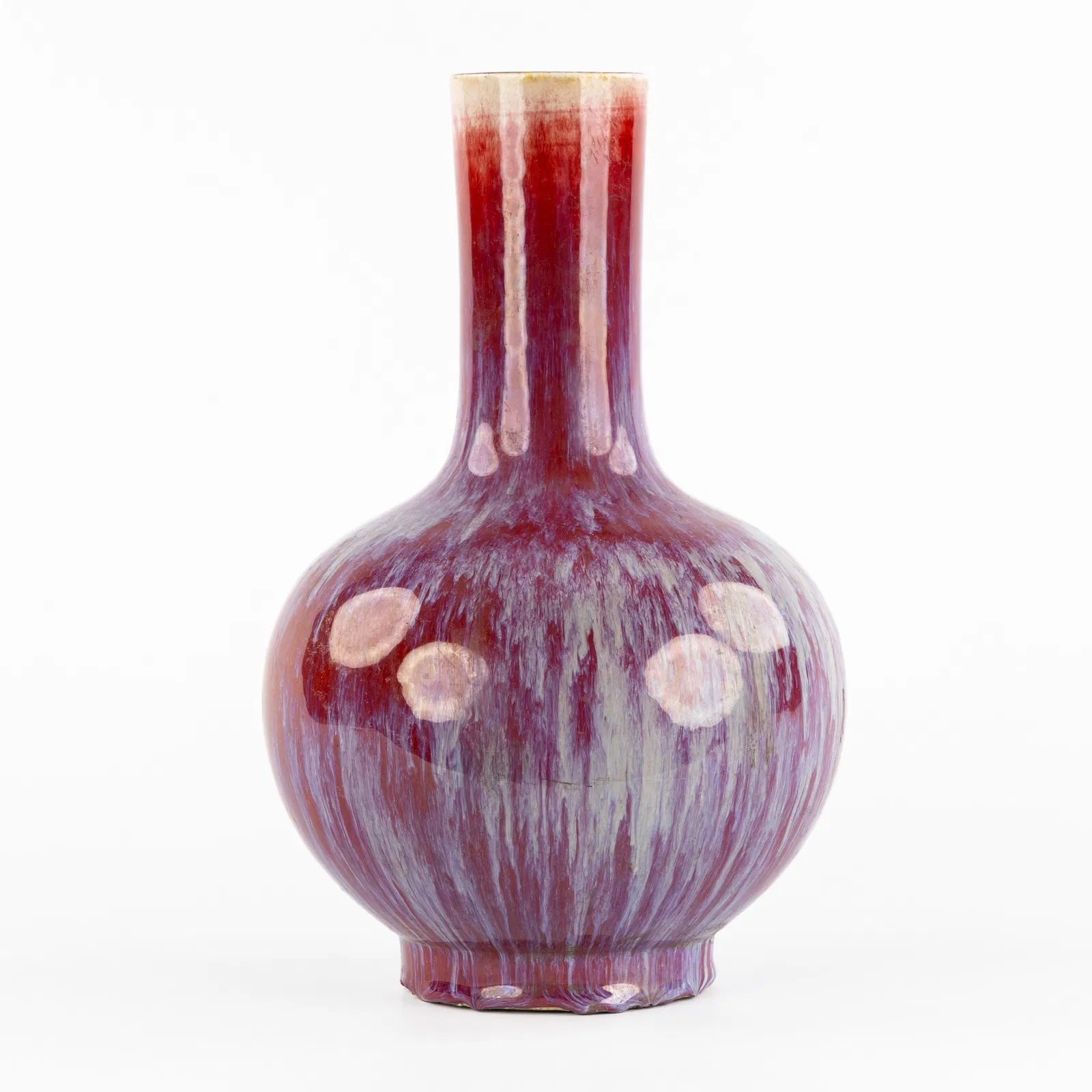A Chinese vase, Sang de Boeuf, Flambé glaze, 19th/20th