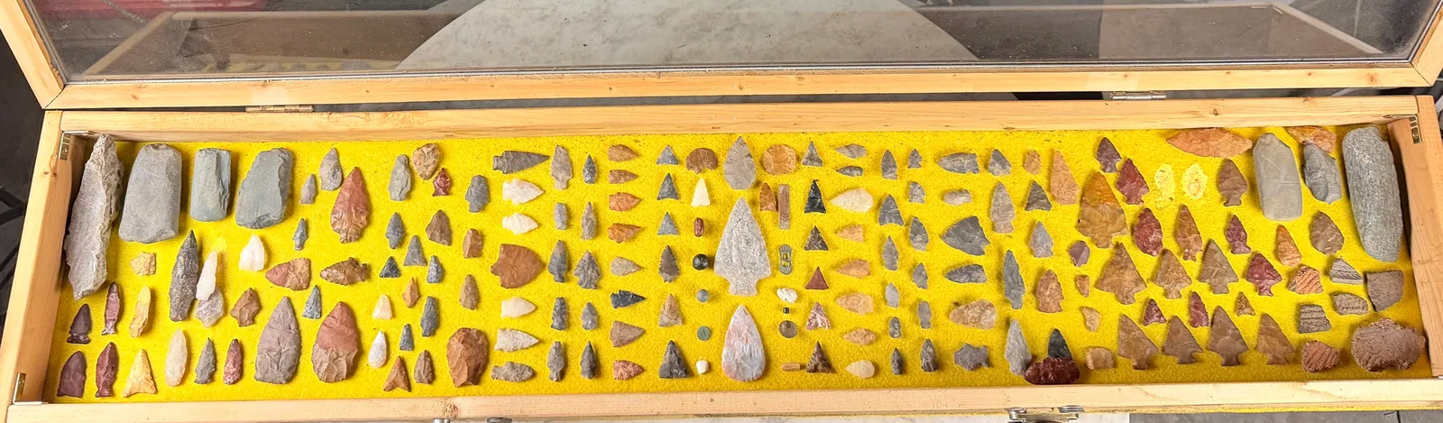 A Collection of Native American Arrowheads and Stone Artifacts
