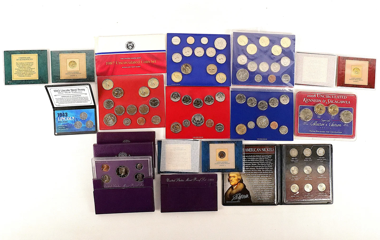 A Collection of United States Mint Proof and Uncirculated Sets