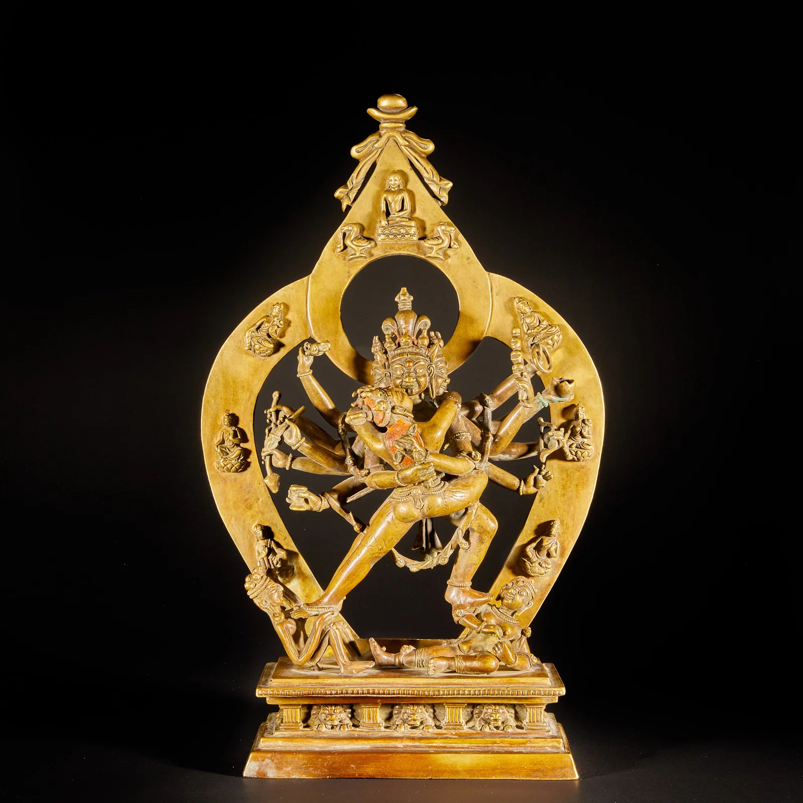 A copper Buddha of joy from the Qing Dynasty
