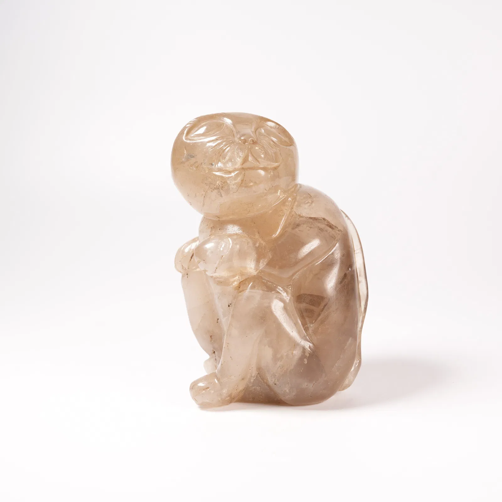 A CRYSTAL MONKEY ORNAMENT
