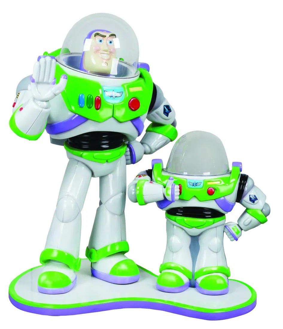 A Disney Store Buzz Lightyear Photo Op Figure.