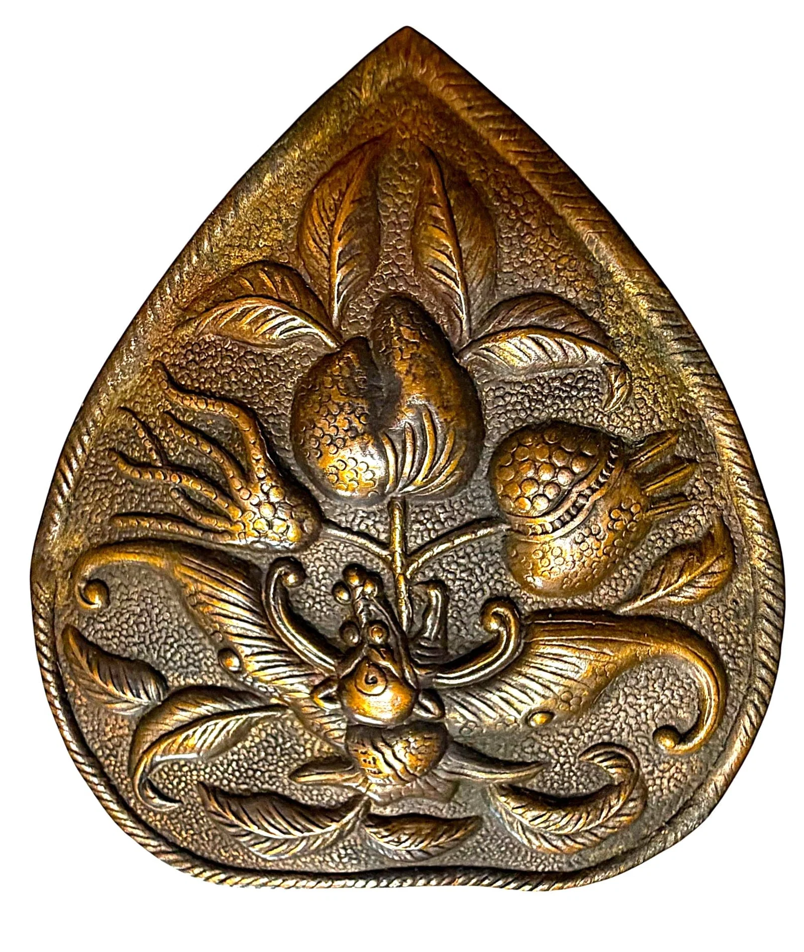 A DIVISION ONE REPOUSSE COPPER BUTTON