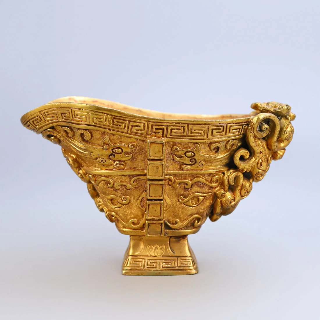 A Exquisite Bronze Gold Plated Cup