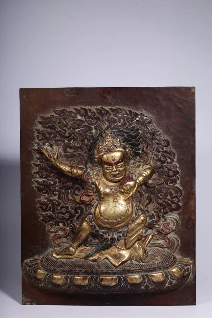 A Exquisite Gilt Bronze Vajra Hanging Panel