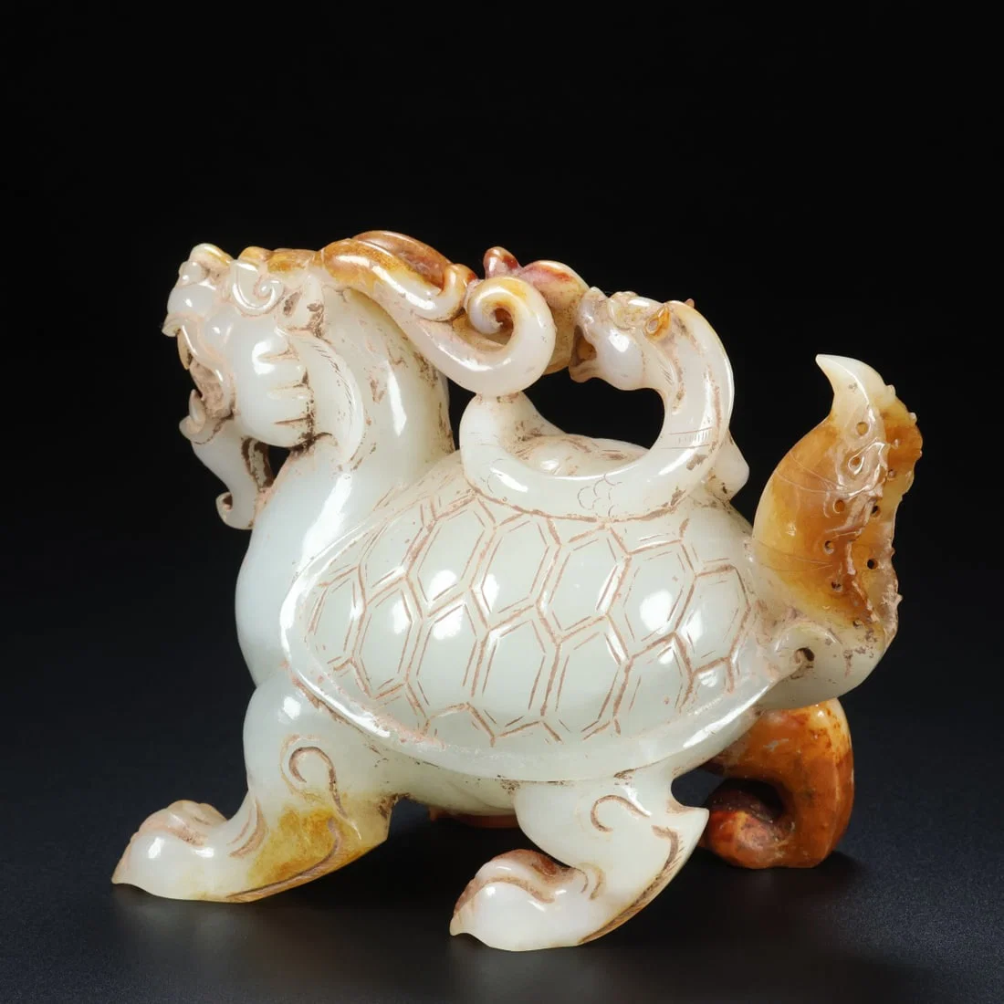 A Exquisite Hetian Jade Tortoise Ornament