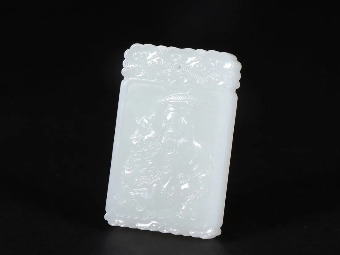 A Exquisite Hetian White Jade Human Story Pattern Plaque