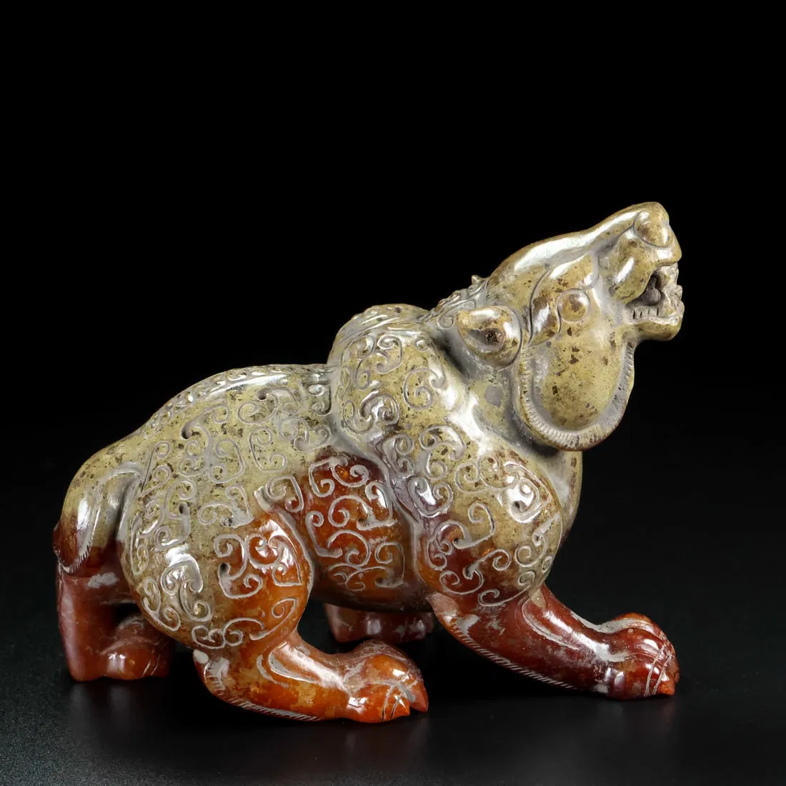 A Exquisite Hotan Jade Bear Ornament