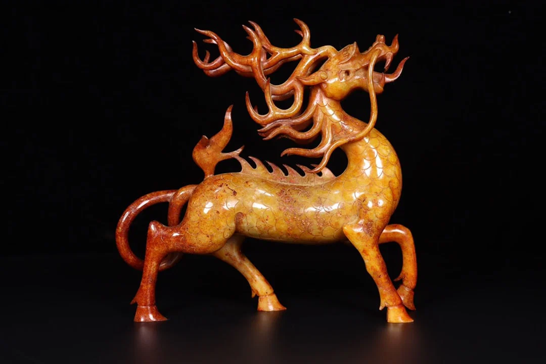 A Exquisite Hotan Jade Kylin Ornament