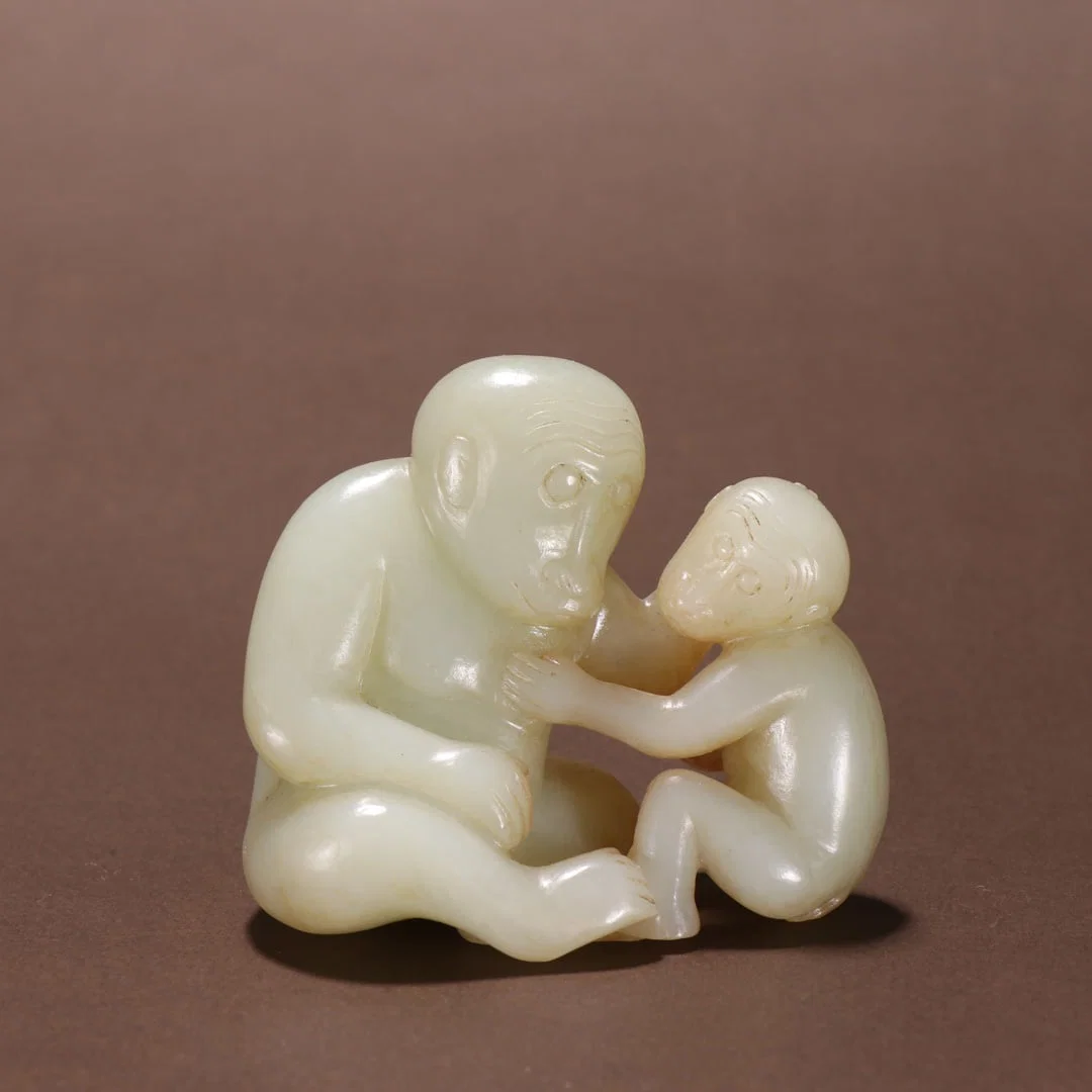 A Exquisite Hotan Jade Monkey Ornament