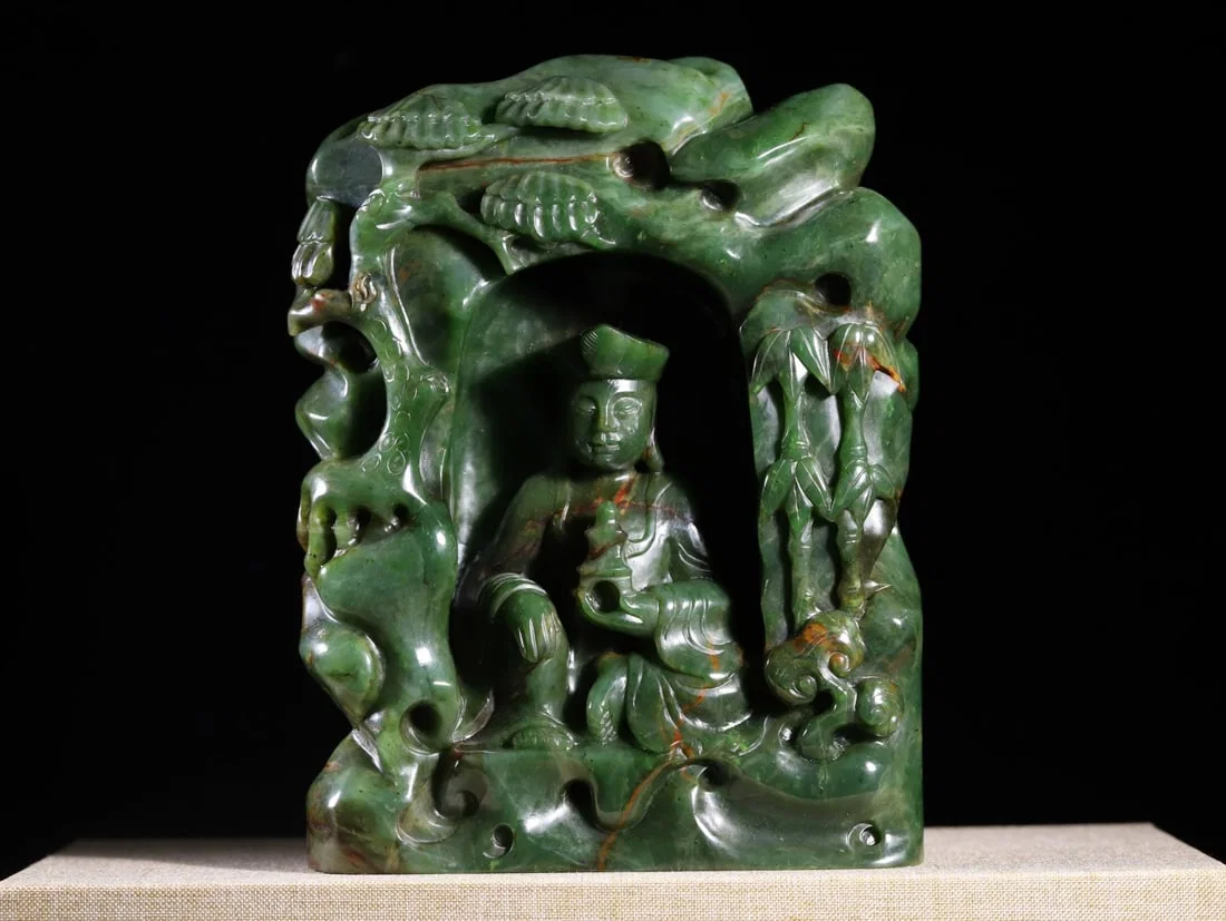 A Exquisite Hotan Jasper SakyamuniNiche