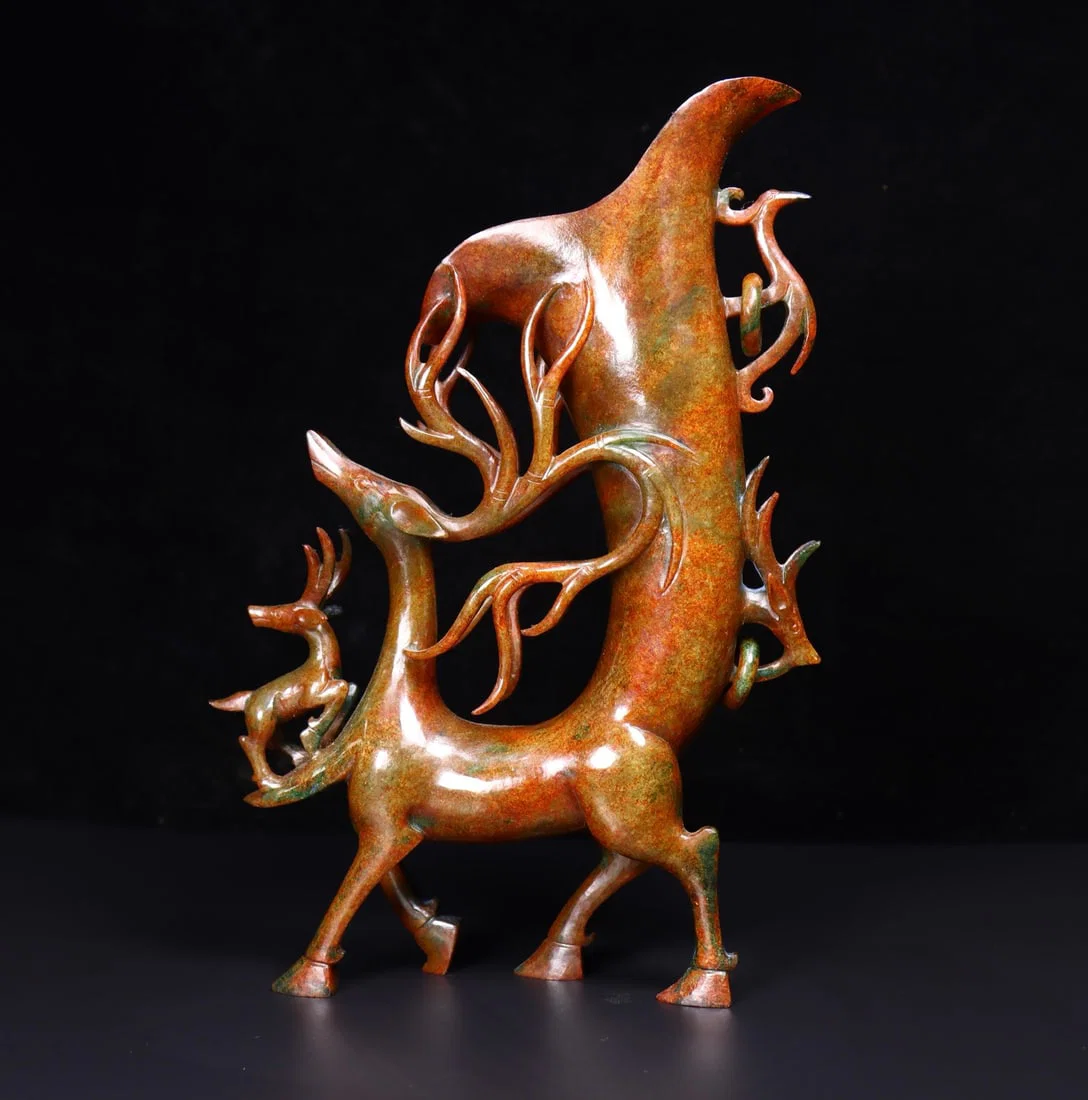 A Exquisiten Hotan Jade Deer Shaped Cup