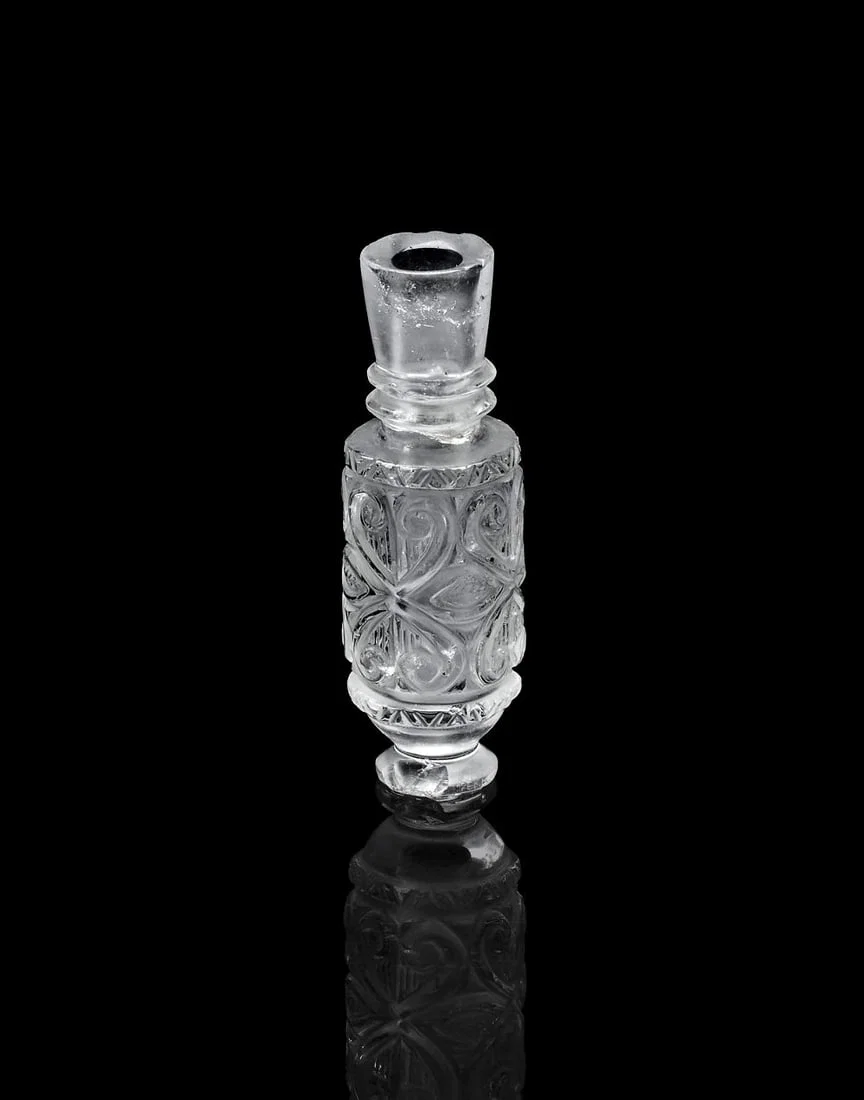 A FATIMID CARVED ROCK CRYSTAL BOTTLE EGYPT, SECOND HALF 10TH CENTURY